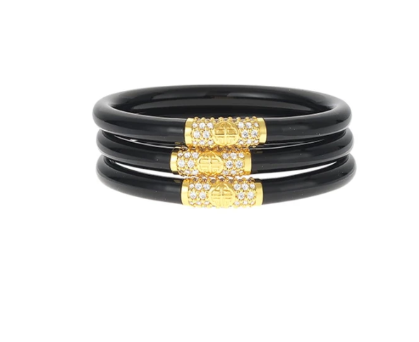 BuDhaGirl Bracelets - Black with Gold Bead